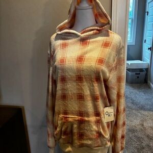 Plaid Hooded Sweatshirt